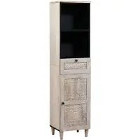 vidaXL Badezimmerschrank mit Regal Weiß 38 x 33 x 160 cm Holzwerkstoff