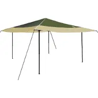 vidaXL Pavillon-Zelt Grün 395 x 395 x 251 cm Stoff
