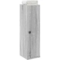 vidaXL Badezimmerschrank mit Rollenhalter Grau Sonoma 20,5x22x72 cm