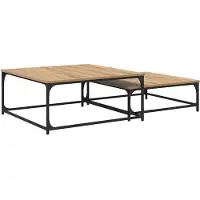 vidaXL Couchtisch 2 stk. Artisan-Eiche 80 x 80 x 35 cm Holzwerkstoff