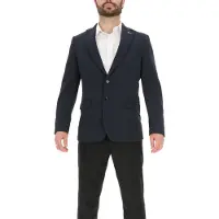 Scotch & Soda 2 Button Jacket Textured Knit Navy Größe: 48 | Blazer Outlet | Herren | Blau