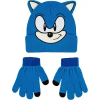 Sonic The Hedgehog Set aus Hut und Handschuhen