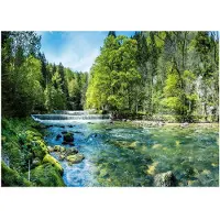 WALLARENA FOTOTAPETE Wasserfall 3D Natur 300x210