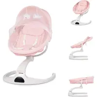 Chipolino Babywippe E-Sway Fernbedienung Musik Bluetooth Plüschtiere Timer Gurt rosa