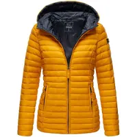 MARIKOO Damen Steppjacke – Asraa, leicht mit Kapuze & Kontrastfutter