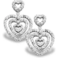 Orphelia Damen-Ohrhänger Sterling-Silber 925, Silber EAR-1218