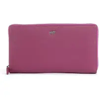 Braun Büffel Portemonnaie JOY RFID Reißverschluss-Geldbörse 18 Kartenfächer violett Damen - Leder