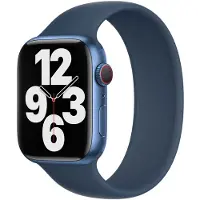 Apple Silikon Solo Loop für Watch | 44/45/46/49 mm - Größe 6 - Abyss Blue