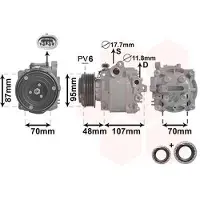 VAN WEZEL Kompressor, Klimaanlage *** IR PLUS *** 3700K659
