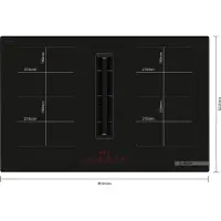 Bosch Serie 6 PVQ811H26E, Schwarz, Integriert, 80 cm, Zonen-Induktionskochfeld, Keramik, 4 Zone(n)