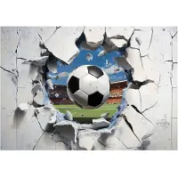 WALLARENA FOTOTAPETE Kinderzimmer Junge 3D Fußball Vlies Tapete 400x280