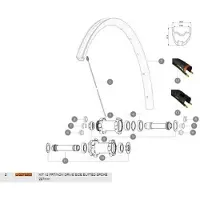 Mavic Ksyrium Elite Allroad/allroad Elite Disc 2017 Linke Speichen 12 Einheiten