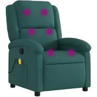 Syfax Massagesessel Dunkelgrün Stoff