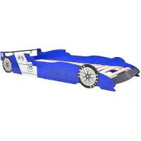Syfax Kinder Rennwagen-Bett 90x200 cm Blau