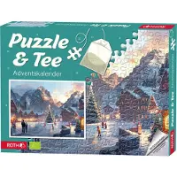 Roth Puzzle & Bio-Tee-Adventskalender Motiv Eislaufen