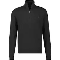 Lerros Flachstrickpullover mit Troyerkragen - Black - XXXL