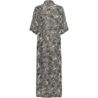 Kaffe Kleid Loose fit Feather Gray Leaf Print beige