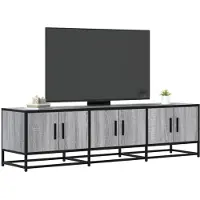 vidaXL TV-Schrank Grau Sonoma 150x35x41 cm Holzwerkstoff und Metall