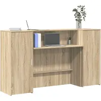 vidaXL Empfangstheke Sonoma-Eiche 180x50x103,5 cm Holzwerkstoff