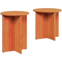 vidaXL Couchtisch 2 stk. Wachsbraun 41,5 x 41,5 x 46 cm