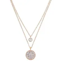 s.Oliver Kette mit Anhänger für Damen, Edelstahl, Kristallglas s.Oliver Apricot