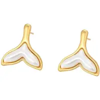 NAEMI Women Earrings in Gold With White | Gr.: onesize