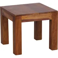FineBuy Couchtisch Sheesham Massiv-Holz 45 cm breit Wohnzimmer-Tisch Design Landhaus-Stil Beistelltisch natur