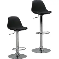 FineBuy HAINAN Barhocker Schwarz Kunstleder Hocker Sitzhocker Tresenhocker Design Barstuhl Tresenstuhl Barmöbel