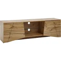 FineBuy Lowboard Holz Eiche-Nachbildung 160x50x40 cm TV-Kommode mit zwei Türen TV-Schrank Hoch Fernsehtisch Fernsehschrank Modern Fernsehkommode Wohnzimmer