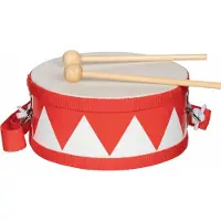 Goki Trommel rot - Musikinstrument Spielzeug für Kinder