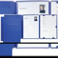 Pagna Bewerbungsmappe Select A4 3 Klappen mit Aufdruck blau Packung mit 15 Stück