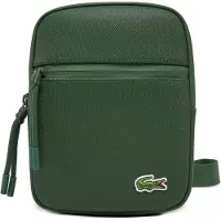 Lacoste Umhängetasche Schultertasche LCST Flat Crossover Bag Vert 132 dunkelgrün