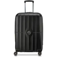 Delsey Carousel 2 - Expandierbarer Reisekoffer 67 cm - 69L - Polycarbonat - TSA Lock - 4 Doppelrollen - Schwarz
