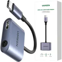 UGREEN 60164, Kabelgebunden, USB 3.2 Gen 1 (3.1 Gen 1) Type-C, Grau, 3.5mm, USB Typ-C