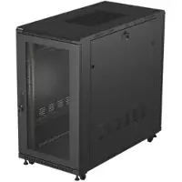 Lanberg 19" 22U 600x1200 Stehender Rack-Schrank mit perforierter Tür, Schwarz