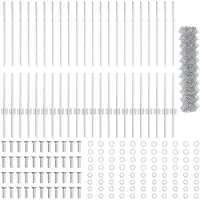 vidaXL Maschendrahtzaun mit Pfosten 25 x 1 m Verzinkter Stahl Silber