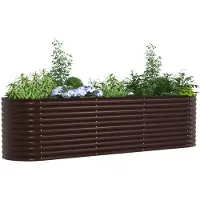 vidaXL Hochbeet Braun 320 x 80 x 81 cm Stahl