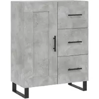 vidaXL Highboard Betongrau 69,5x34x180 cm Holzwerkstoff