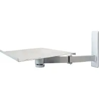 My Wall H20W Wandhalter für 10-21 Zoll TV Bildschirme, Laptops und Lautsprecherboxen Weiß