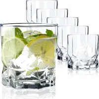 Kadax 6x Trinkgläser für Saftgetränke 325ml Glasset Literatki