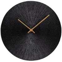 TABLE PASSION Tischuhr Soleil noir 25 cm en - Rond Métal
