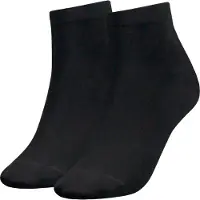 Tommy Hilfiger Kurzsocken "TH WOMEN CASUAL SHORT SOCK 2P", Damen, Gr. 35-38, schwarz, Baumwollmischung, normal, Socken Kurzsocken, Mit flacher Zehennaht