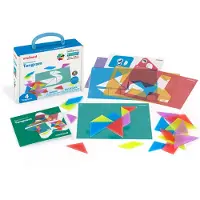 Miniland Traditionelles Tangram-Kreativspiel mit durchscheinenden Teilen