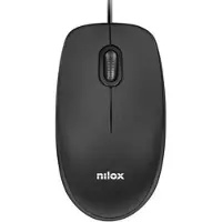 Nilox MOUSB1003, Optisch, USB Typ-A, 1600 DPI, Schwarz