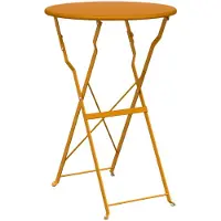 vidaXL Bistrotisch Senf Ø 50 x 71 cm Pulverbeschichteter Stahl