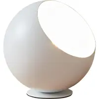 Lux.pro Tischleuchte 'Lukkodso' 1xE27 Tischlampe Ø20 x 20 cm mit kugelförmiger Lampenschirm Metall Weiß