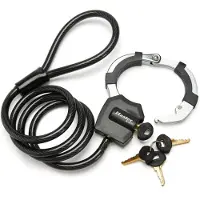 Masterlock Schwarzes Kabel mit Vorhängeschloss - Ultimative Sicherheit für Fahrräder