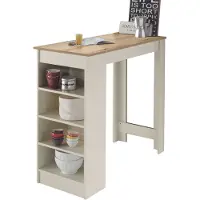 Die Möbelfundgrube Bartisch Eiche - Beige-Kaschmir 115 x 50 cm rechteckig - MOJITO