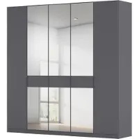 Die Möbelfundgrube Kleiderschrank mit Spiegel grau 226 cm - rauch - VERSITY