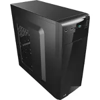 Aerocool CS‐1101, Midi Tower, PC, Schwarz, ATX, micro ATX, Mini-ATX, Stahl, 15 cm